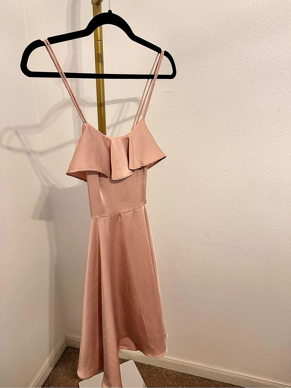 GB Pink Ruffle Maxi Dress Size XS Like New